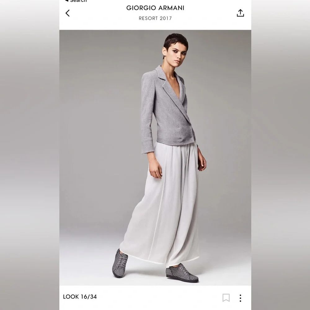 GIORGIO ARMANI Grey Silk Viscose Pant - L - 46IT - Picture 12 of 12